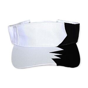 NWOT Kati Sportcap Supreme Black White Zig-Zag Lightning Hat Cap Visor‌‌‌‍‍‍‍‍‍‍